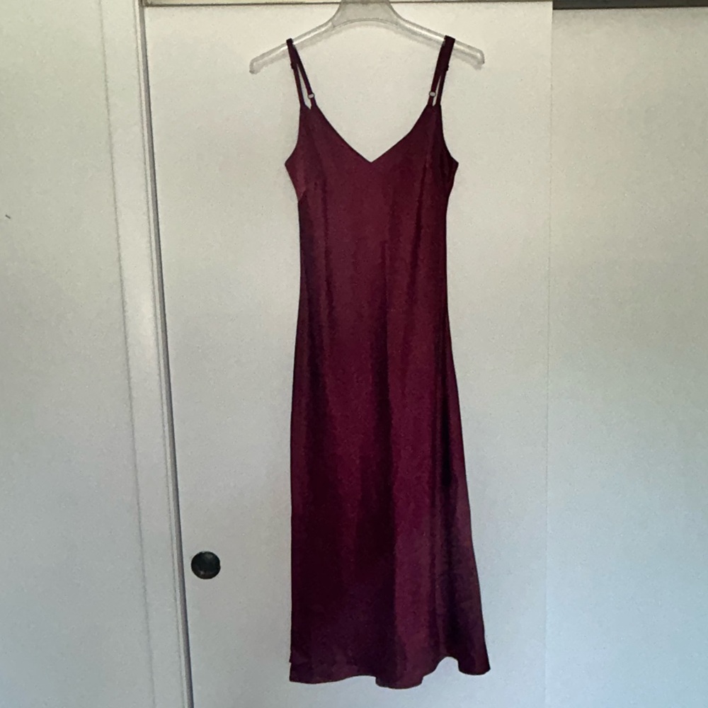 Sanctuary Burgundy Spaghetti Strap Midi Dress
